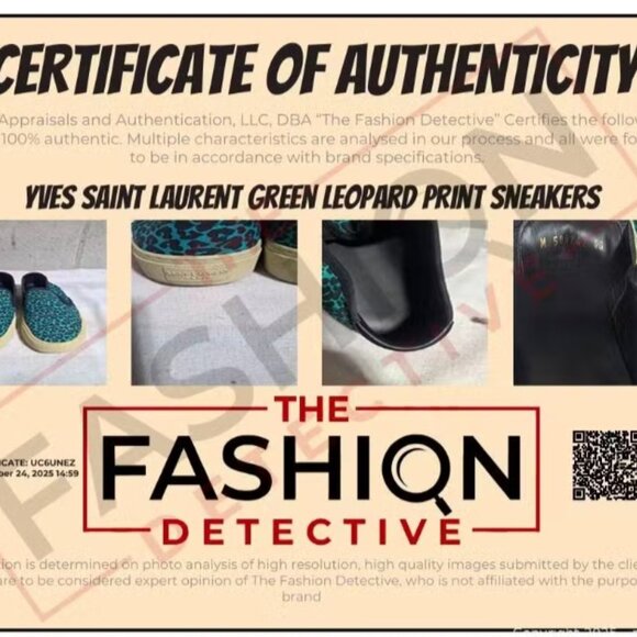 Saint Laurent Paris Slip-On Sneakers – Men’s 43 / US 9 – Blue Leopard - Picture 11 of 11